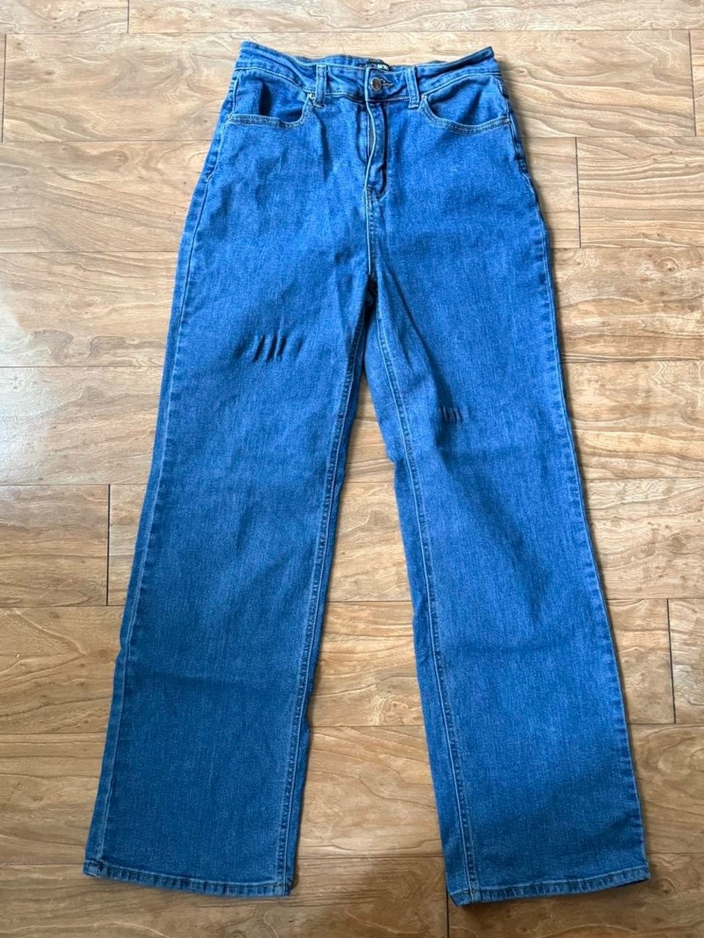 Fashion Nova Wide-Leg High-Rise Jeans - Blue